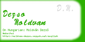 dezso moldvan business card